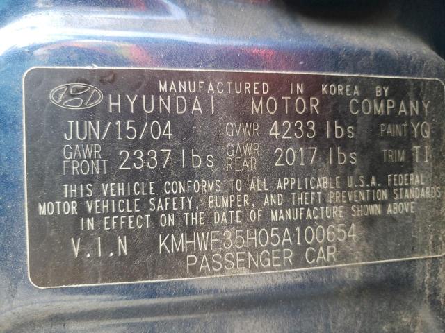 Photo 11 VIN: KMHWF35H05A100654 - HYUNDAI SONATA 