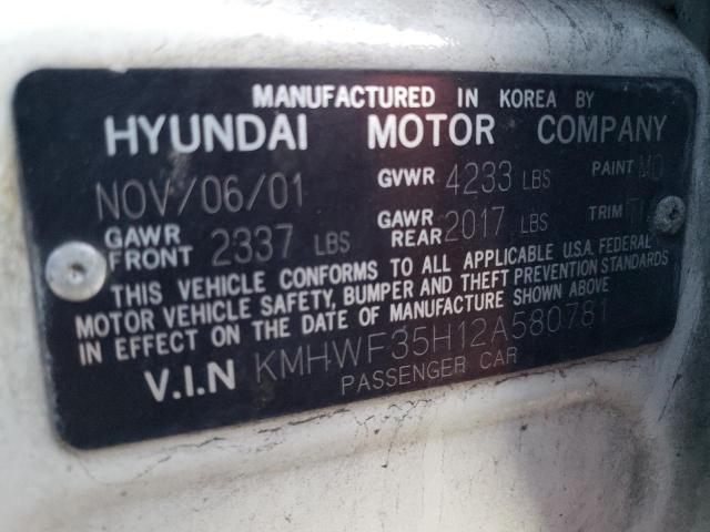 Photo 11 VIN: KMHWF35H12A580781 - HYUNDAI SONATA 