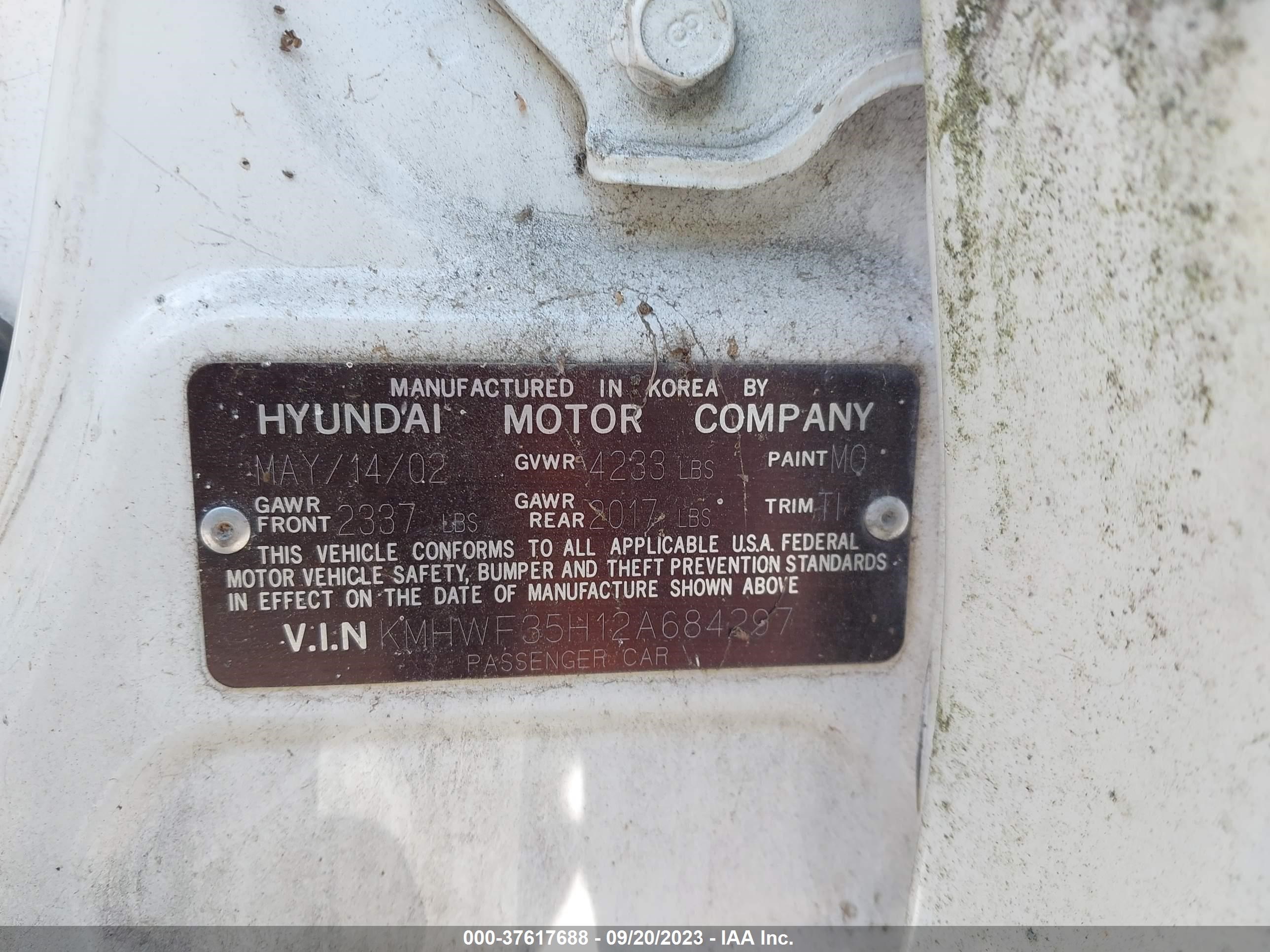 Photo 8 VIN: KMHWF35H12A684297 - HYUNDAI SONATA 