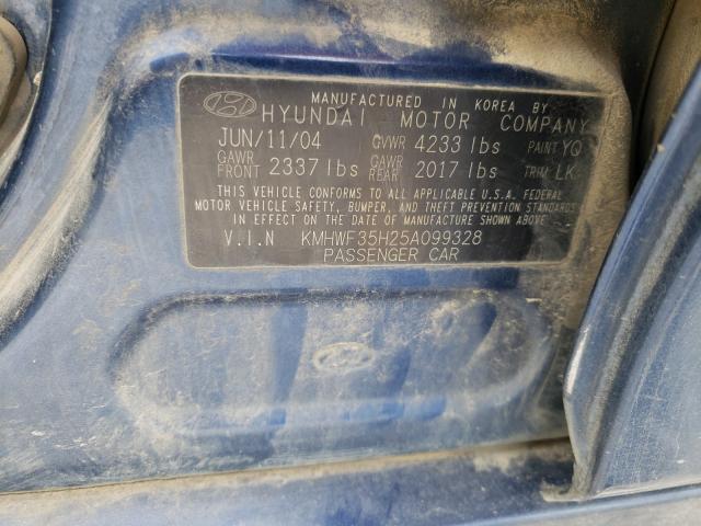 Photo 9 VIN: KMHWF35H25A099328 - HYUNDAI SONATA GLS 