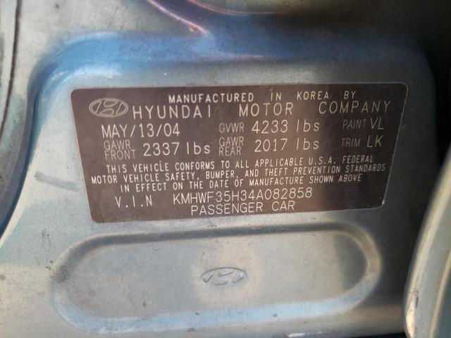 Photo 9 VIN: KMHWF35H34A082858 - HYUNDAI SONATA GLS 