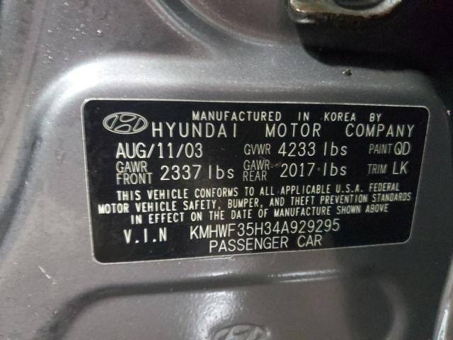 Photo 11 VIN: KMHWF35H34A929295 - HYUNDAI SONATA GLS 