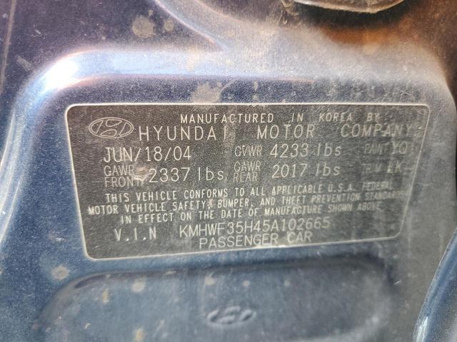 Photo 11 VIN: KMHWF35H45A102665 - HYUNDAI SONATA GLS 