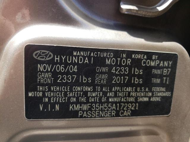 Photo 9 VIN: KMHWF35H55A172921 - HYUNDAI SONATA GLS 