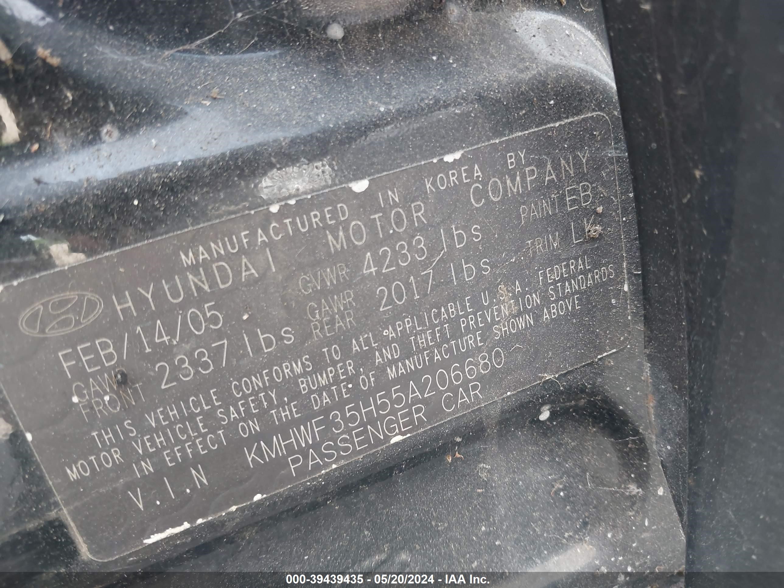 Photo 8 VIN: KMHWF35H55A206680 - HYUNDAI SONATA 