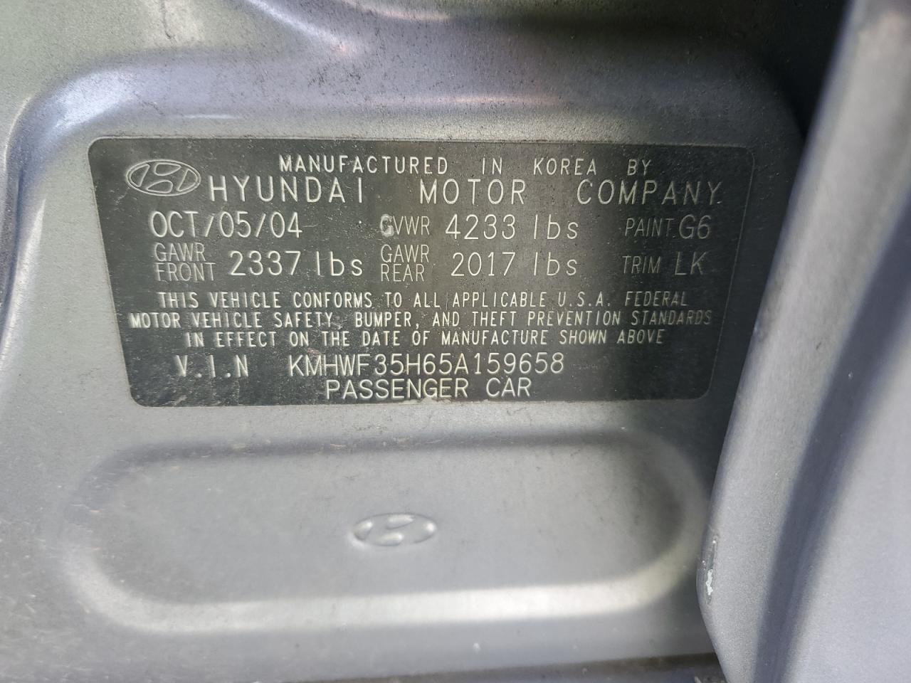 Photo 11 VIN: KMHWF35H65A159658 - HYUNDAI SONATA 