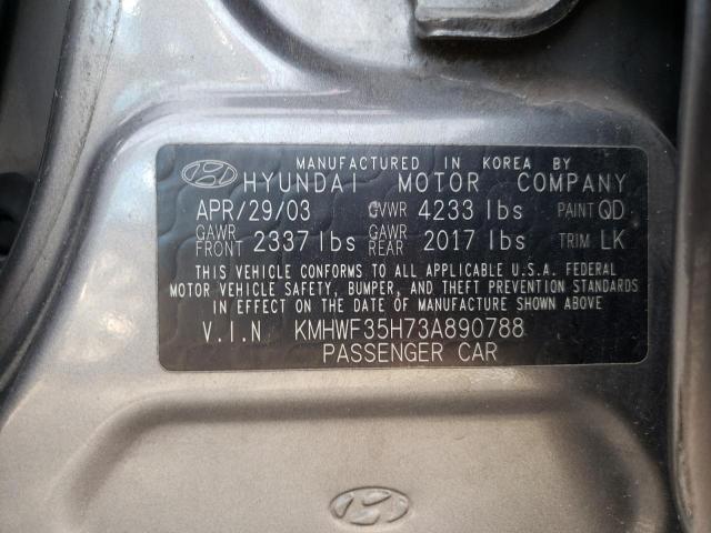 Photo 11 VIN: KMHWF35H73A890788 - HYUNDAI SONATA 