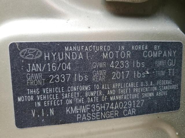 Photo 11 VIN: KMHWF35H74A029127 - HYUNDAI SONATA GLS 