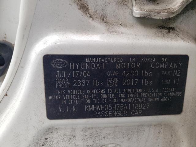 Photo 9 VIN: KMHWF35H75A118827 - HYUNDAI SONATA GLS 