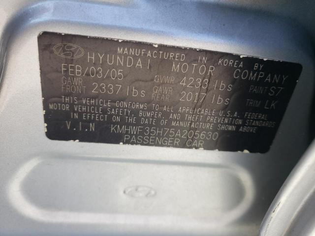 Photo 11 VIN: KMHWF35H75A205630 - HYUNDAI SONATA GLS 