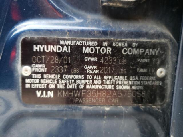 Photo 9 VIN: KMHWF35H82A575058 - HYUNDAI SONATA 