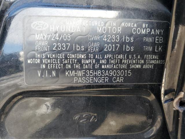 Photo 11 VIN: KMHWF35H83A903015 - HYUNDAI SONATA 