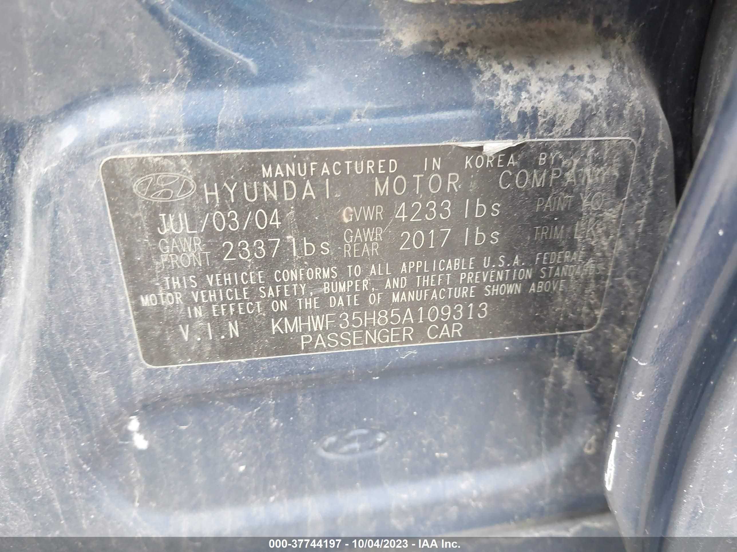 Photo 8 VIN: KMHWF35H85A109313 - HYUNDAI SONATA 