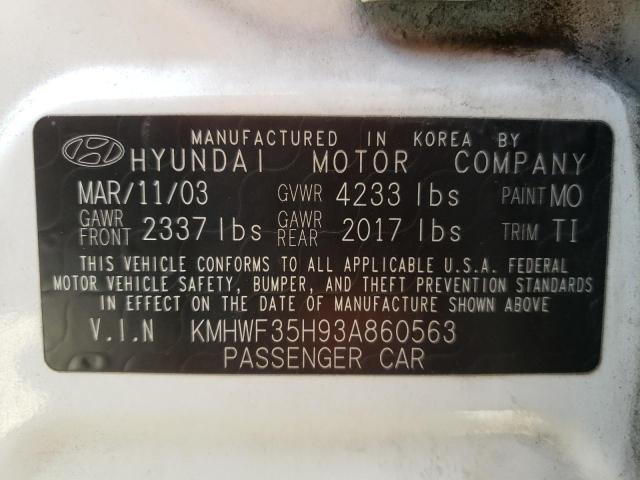 Photo 11 VIN: KMHWF35H93A860563 - HYUNDAI SONATA 