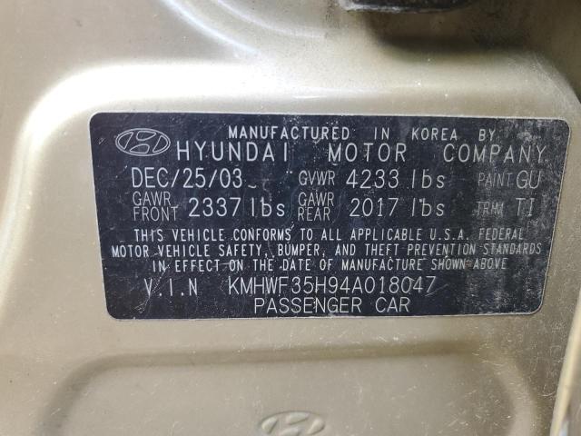 Photo 11 VIN: KMHWF35H94A018047 - HYUNDAI SONATA GLS 