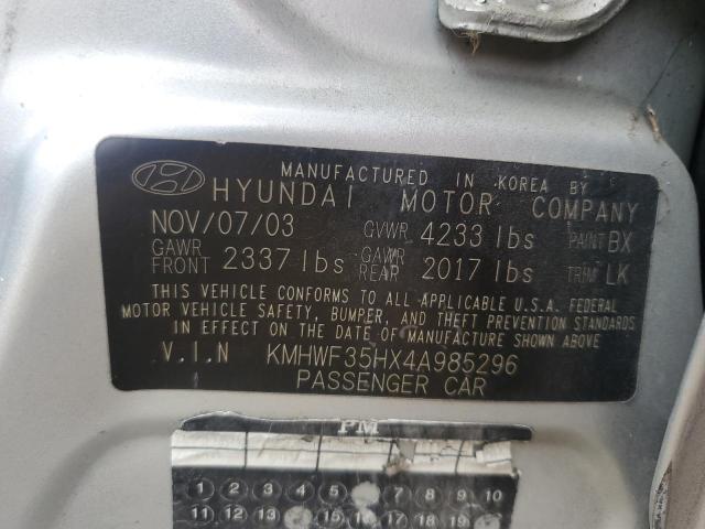 Photo 12 VIN: KMHWF35HX4A985296 - HYUNDAI SONATA GLS 