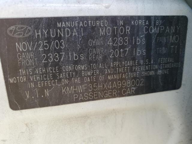 Photo 11 VIN: KMHWF35HX4A998002 - HYUNDAI SONATA 