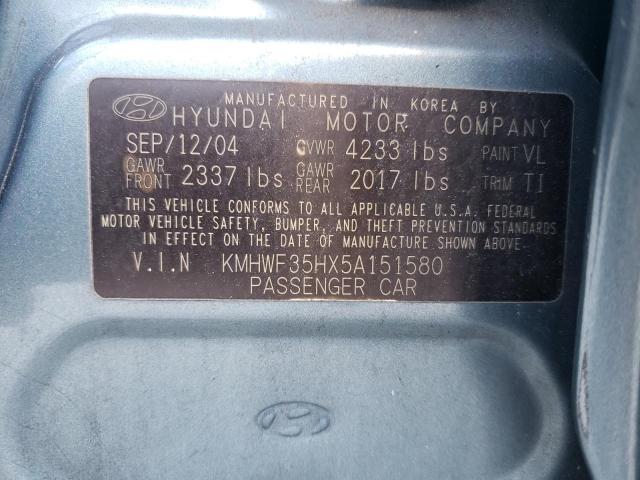 Photo 9 VIN: KMHWF35HX5A151580 - HYUNDAI SONATA GLS 