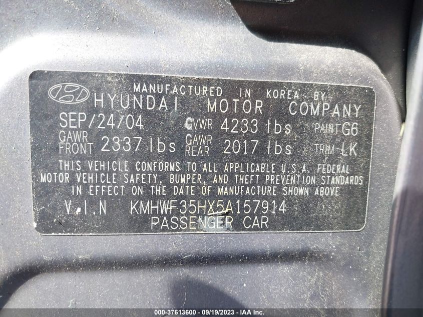 Photo 8 VIN: KMHWF35HX5A157914 - HYUNDAI SONATA 