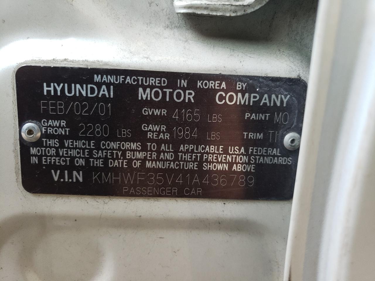 Photo 11 VIN: KMHWF35V41A436789 - HYUNDAI SONATA 