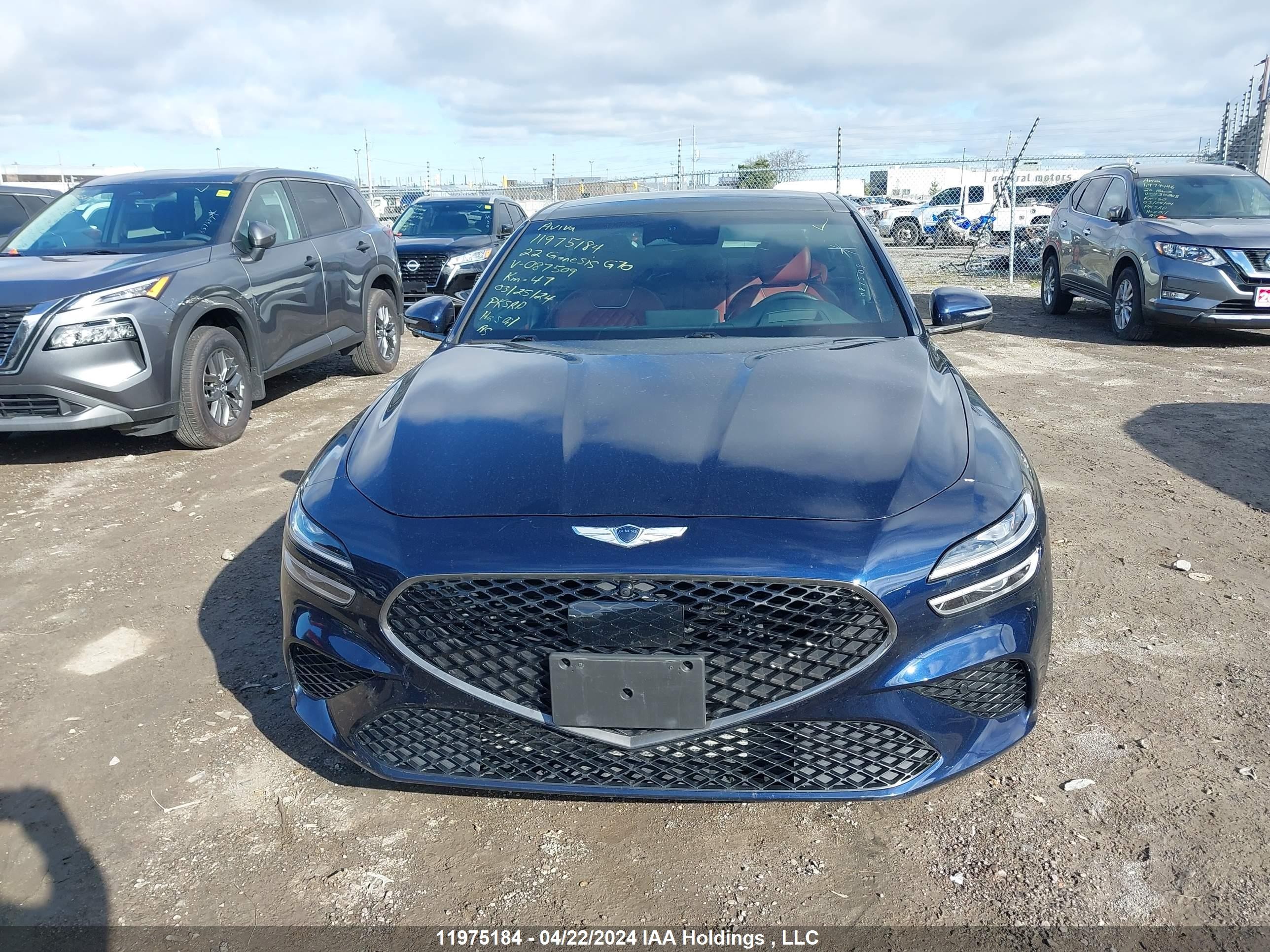 Photo 12 VIN: KMTG54TE9NU087509 - GENESIS G70 