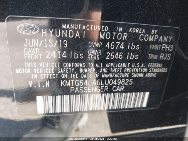 Photo 8 VIN: KMTG64LA6LU049825 - GENESIS G70 