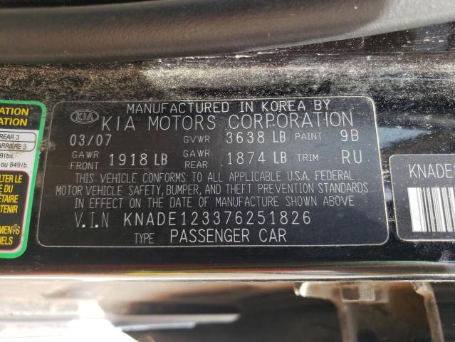 Photo 9 VIN: KNADE123376251826 - KIA RIO BASE 