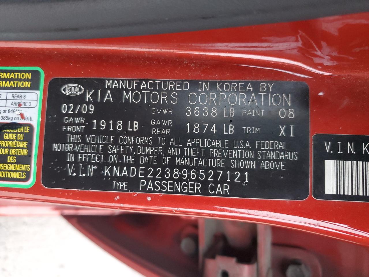 Photo 12 VIN: KNADE223896527121 - KIA RIO 