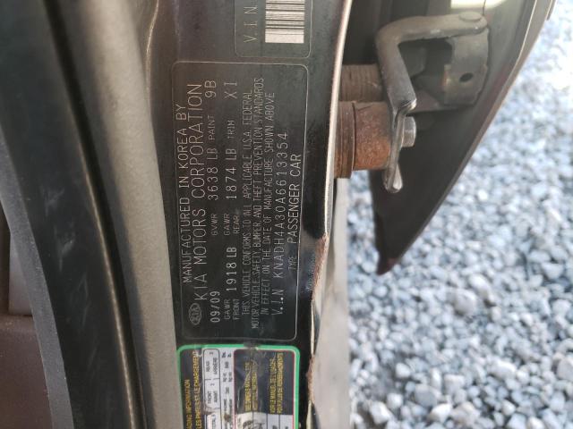 Photo 9 VIN: KNADH4A30A6613354 - KIA RIO LX 