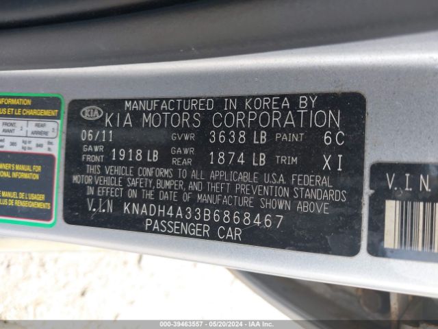 Photo 8 VIN: KNADH4A33B6868467 - KIA RIO 