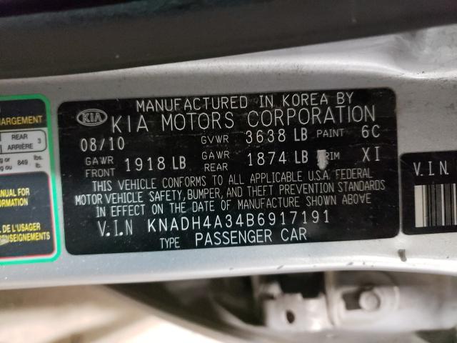 Photo 9 VIN: KNADH4A34B6917191 - KIA RIO BASE 