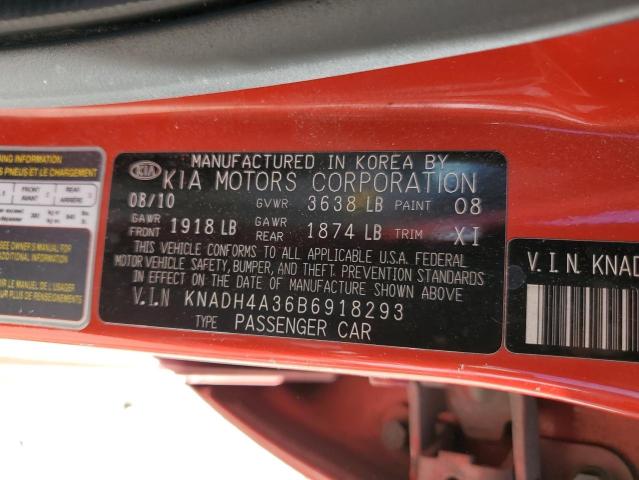 Photo 11 VIN: KNADH4A36B6918293 - KIA RIO BASE 