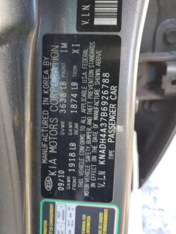 Photo 11 VIN: KNADH4A37B6926788 - KIA RIO BASE 