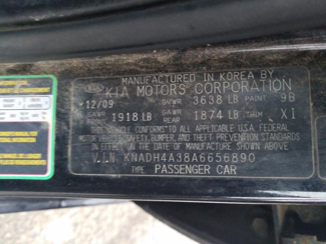 Photo 9 VIN: KNADH4A38A6656890 - KIA RIO LX 