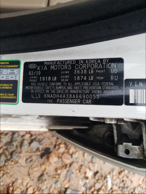 Photo 9 VIN: KNADH4A38A6690053 - KIA RIO LX 