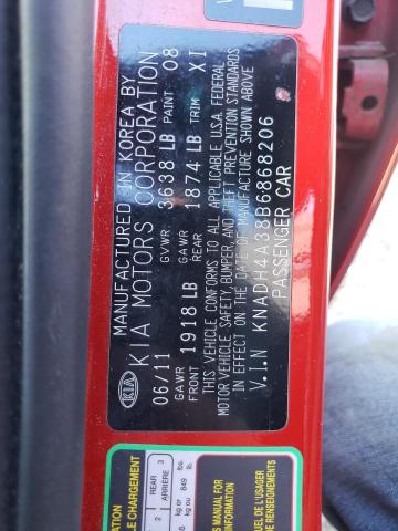 Photo 11 VIN: KNADH4A38B6868206 - KIA RIO BASE 