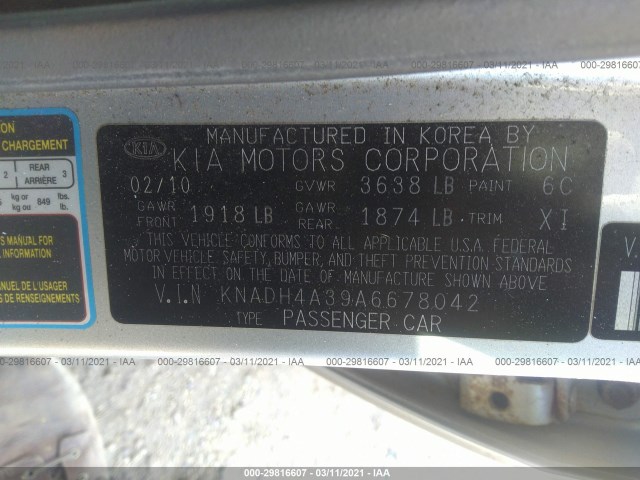 Photo 8 VIN: KNADH4A39A6678042 - KIA RIO 