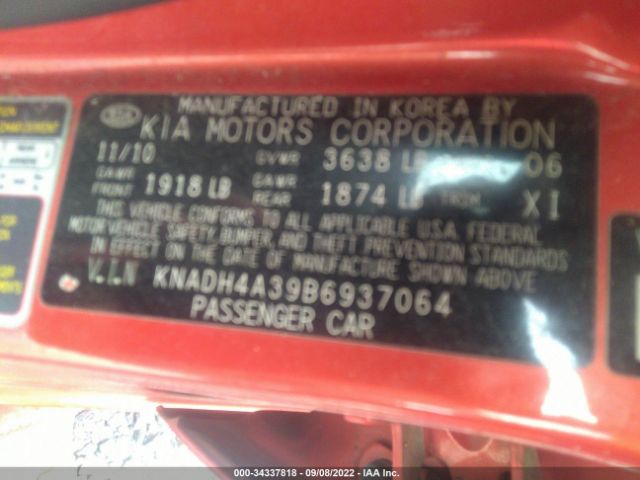 Photo 8 VIN: KNADH4A39B6937064 - KIA RIO 