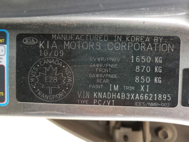 Photo 9 VIN: KNADH4B3XA6621895 - KIA RIO LX 