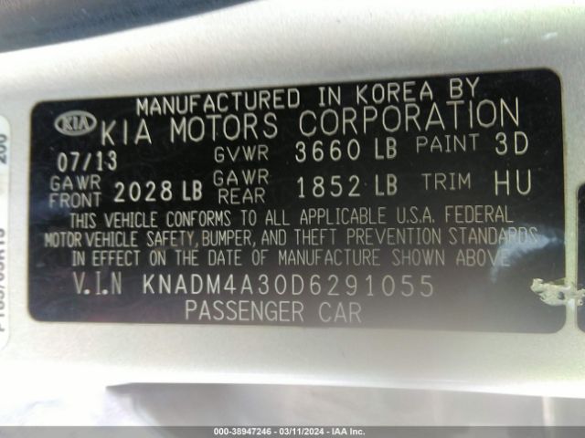 Photo 8 VIN: KNADM4A30D6291055 - KIA RIO 