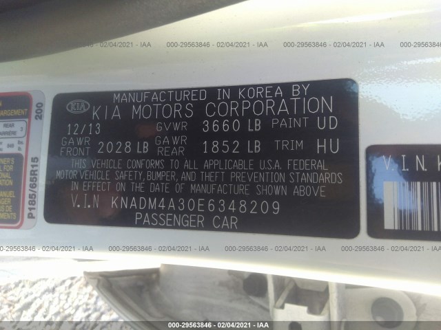 Photo 8 VIN: KNADM4A30E6348209 - KIA RIO 