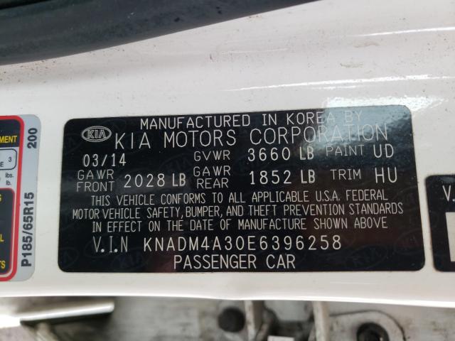 Photo 9 VIN: KNADM4A30E6396258 - KIA RIO LX 