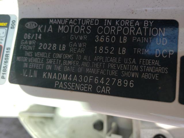 Photo 9 VIN: KNADM4A30F6427896 - KIA RIO LX 