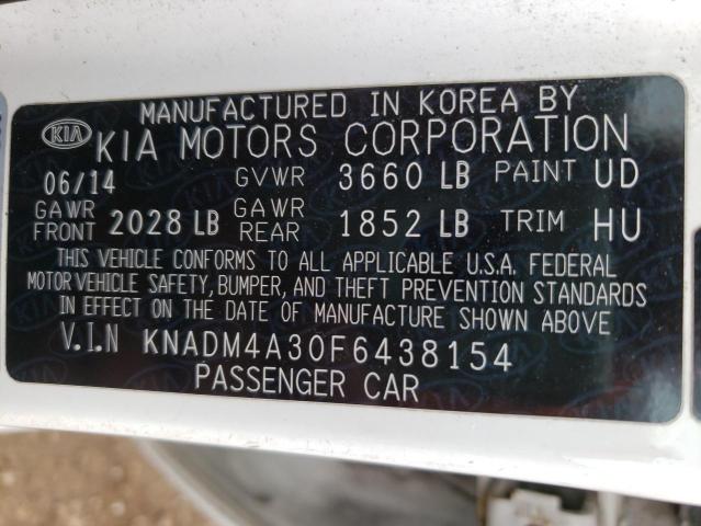 Photo 9 VIN: KNADM4A30F6438154 - KIA RIO LX 