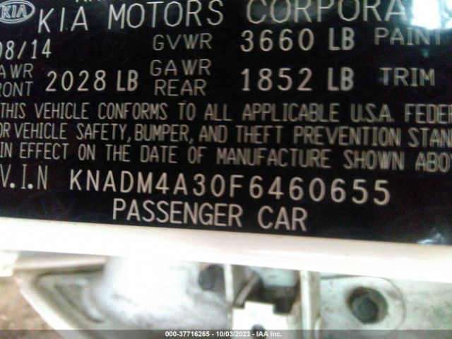 Photo 8 VIN: KNADM4A30F6460655 - KIA RIO 