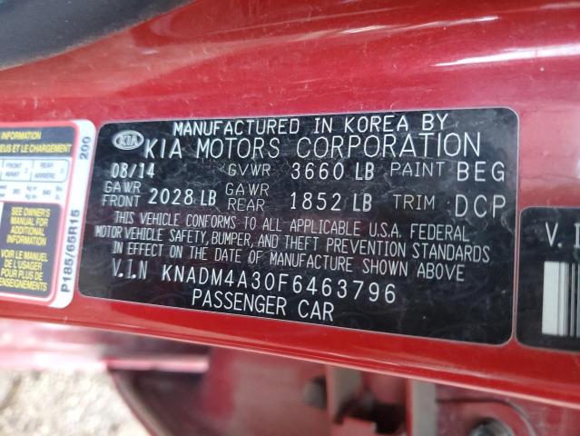 Photo 11 VIN: KNADM4A30F6463796 - KIA RIO LX 