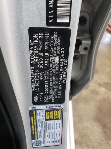 Photo 11 VIN: KNADM4A30F6483630 - KIA RIO LX 