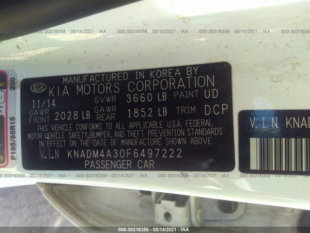 Photo 8 VIN: KNADM4A30F6497222 - KIA RIO 