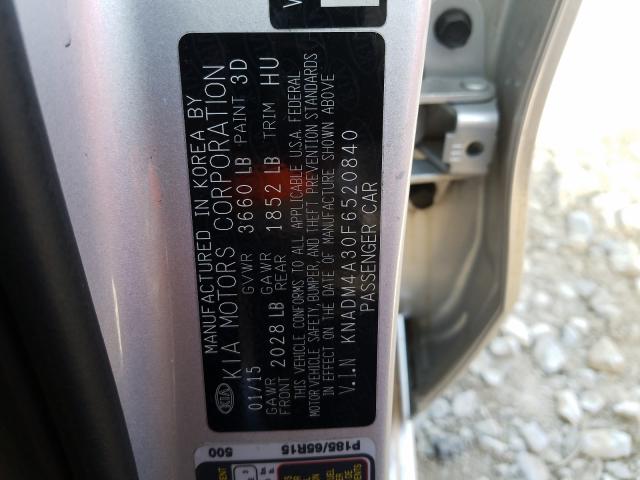 Photo 9 VIN: KNADM4A30F6520840 - KIA RIO LX 