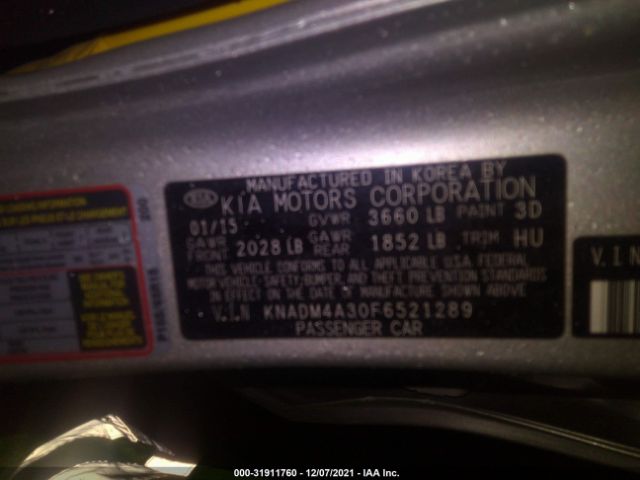 Photo 8 VIN: KNADM4A30F6521289 - KIA RIO 